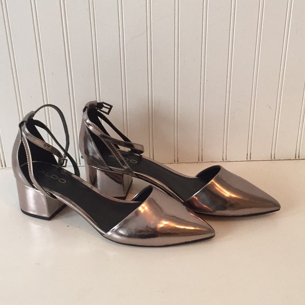 Silver ankle strap shoes - Aldo - new